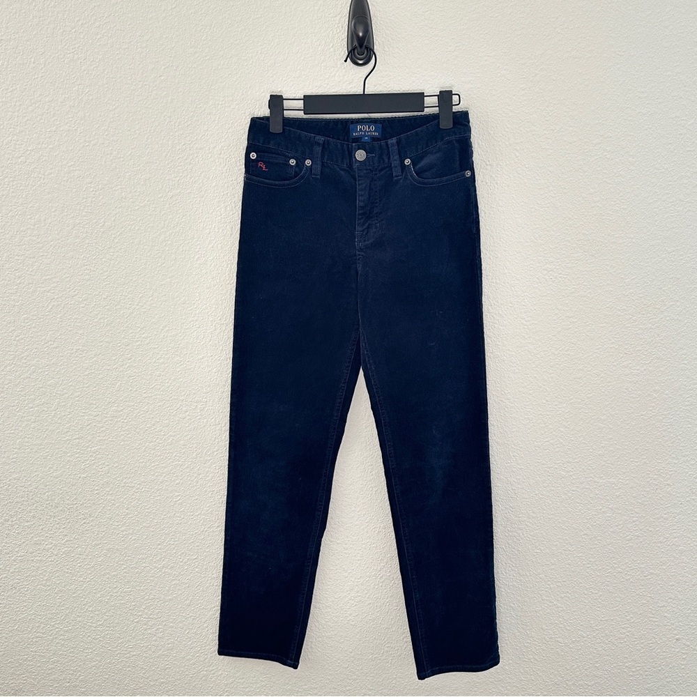 Polo Ralph‎ Lauren Corduroy Pants - Navy Blue Preppy Kidcore - 14